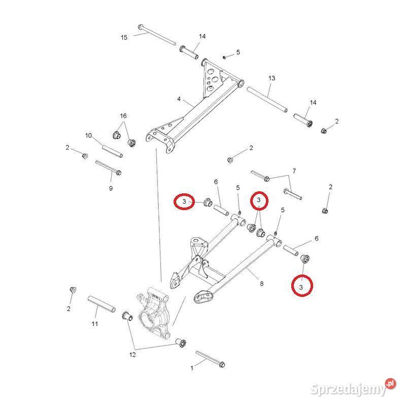 Tulejka wahacza do quada Polaris sportsman Nowy Sącz