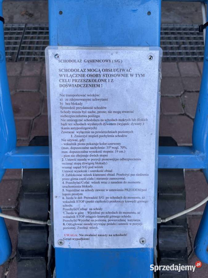 Schodołaz gąsienicowy Sprzęt rehabilitacyjny i ortopedyczny Kłodzko sprzedam