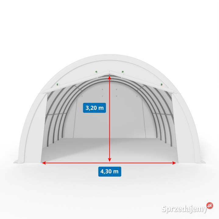 Hala namiotowa łukowa 61x128m PVC 750gm2 Biznes i Przemysł Wrocław