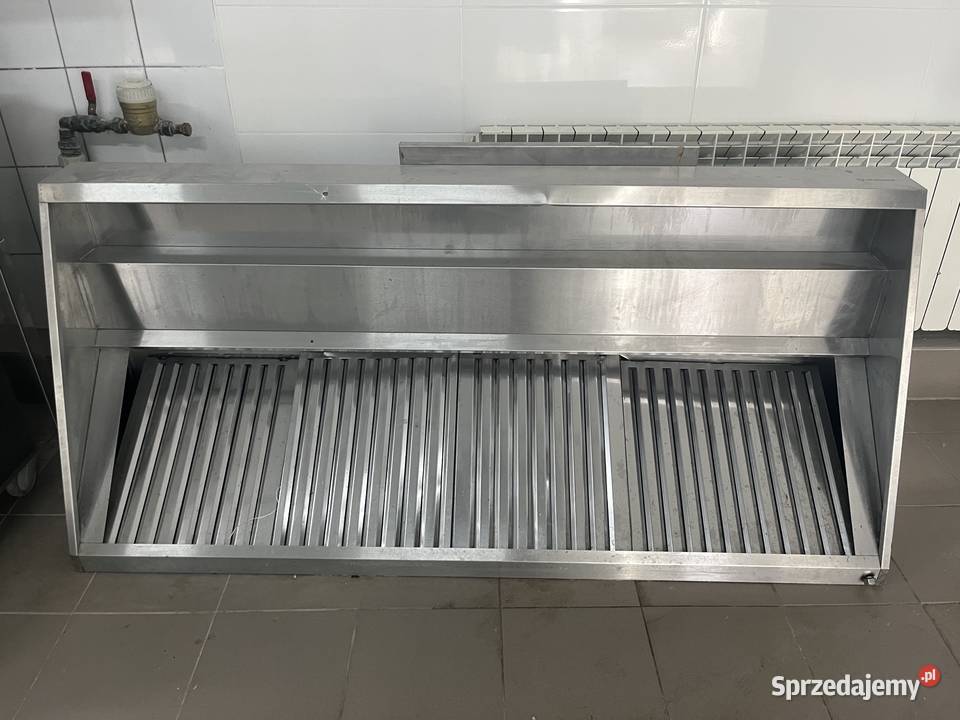Okap gastronomiczny 180 filtry 2x turbina Klaudyn