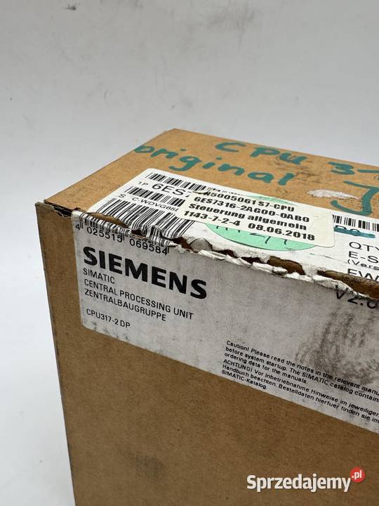 Siemens 6ES7 3162AG000AB0 CPU Unit Warszawa