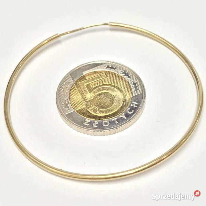 Złote KOLCZYKI 585 14K cudowne duże KOŁA 5 Biżuteria Warszawa sprzedam