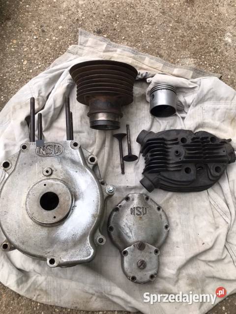 NSU 351 OSL karter pokrywe rozrządu głowicę i Cylindry, głowice, pierścienie Katarzynki