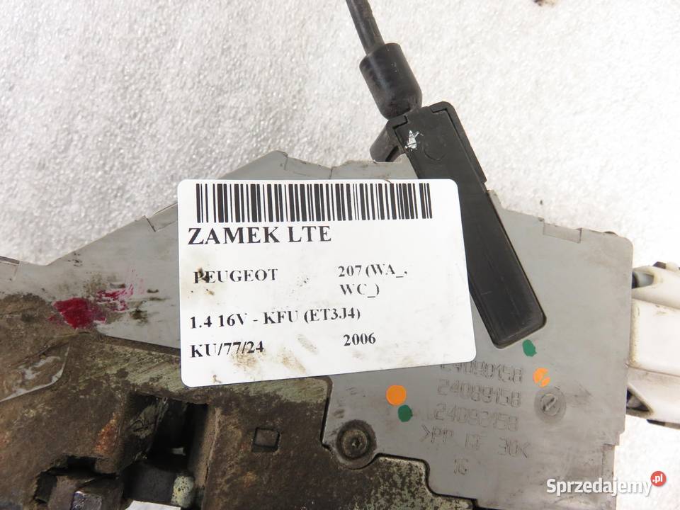 ZAMEK LEWY TYLNY PEUGEOT 207 24091816 małopolskie