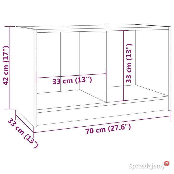 Szafka pod telewizor szara 70x33x42 lite drewno Warszawa