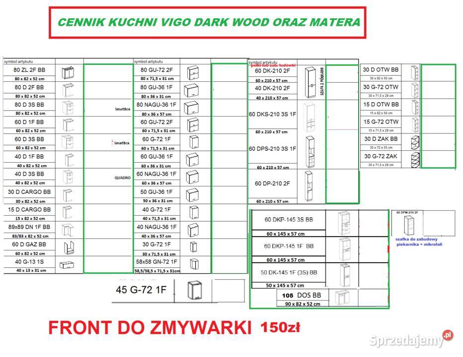 Modułowe Szafki kuchenne kuchnia VigoKuchnia na Szczecinek sprzedam