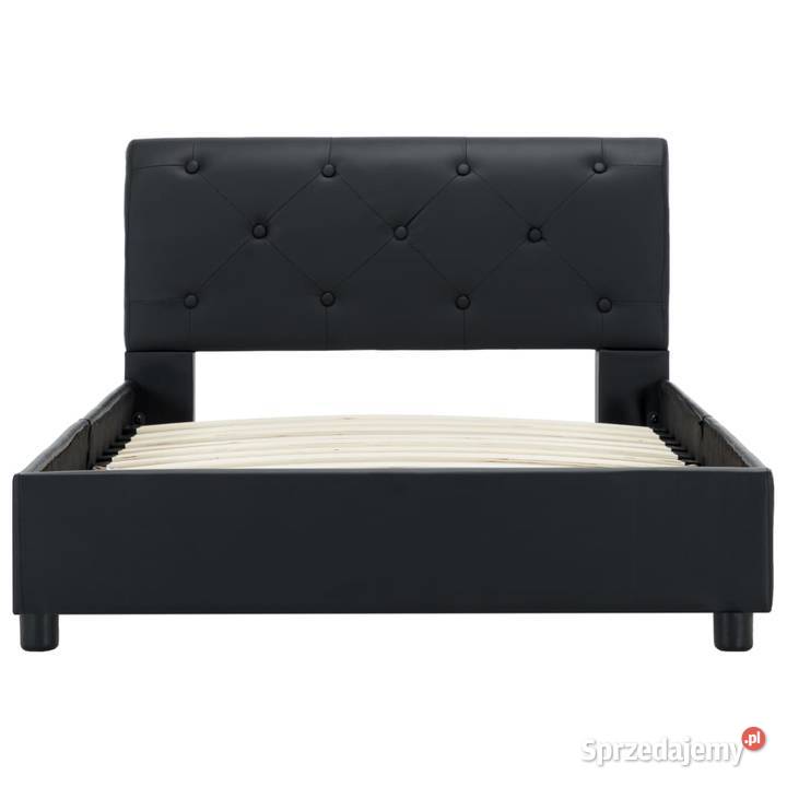 vidaXL Rama łóżka czarna sztuczna skóra284876