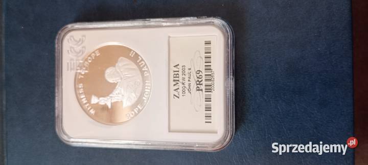 Stare monety Medal Jan Paweł II Zambia 268 Lesko