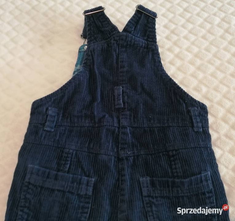 Spodnie ogrodniczki sztruksowe 92 Papagino