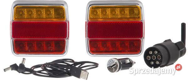 Zestaw lamp bezprzewodowych LED kwadratowych 12V małopolskie Kamionna