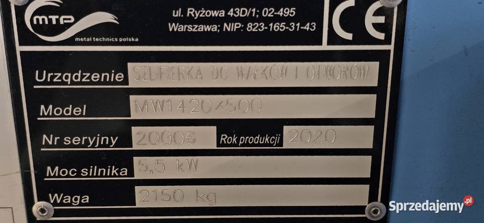 Szlifierka do wałków i otworów warmińsko-mazurskie Korpele