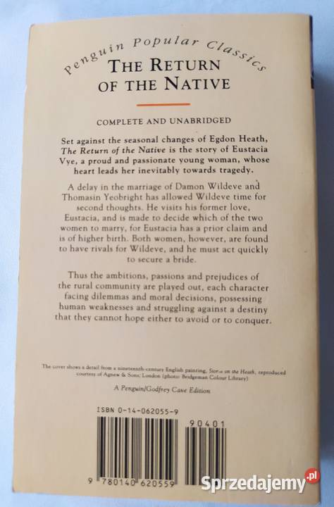 THE RETURN OF THE NATIVE Thomas Hardy literatura piękna - proza zagraniczna Hajnówka sprzedam