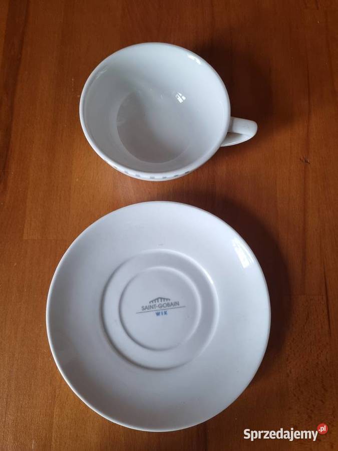Filizanka ze spodkiem Saint Gobain Wik biały Warszawa sprzedam