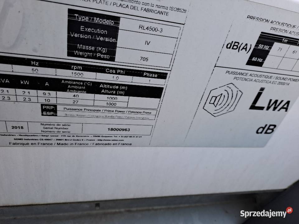 Maszt Oświetleniowy Kohler SDMO RL4500 Jelcz-Laskowice