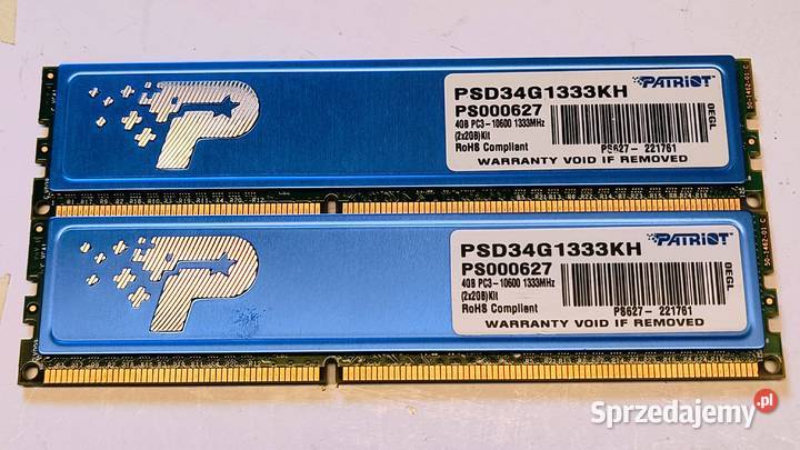 Pamięć DDR3 4GB 1333MHz Patriot Bielsko-Biała