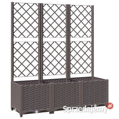 vidaXL Donica ogrodowa z kratką brązowa mazowieckie Warszawa