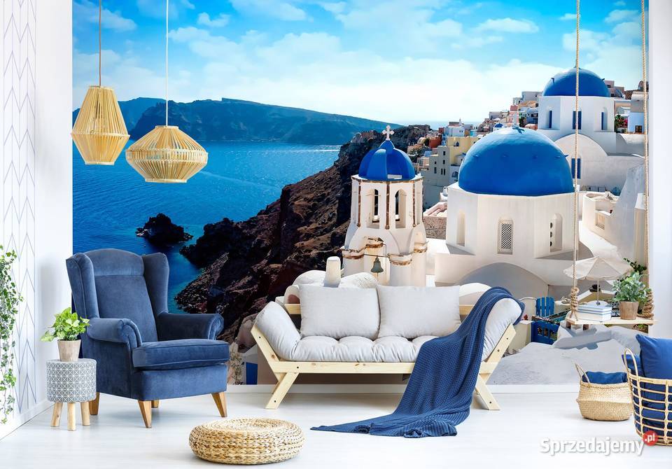 Tapeta fototapeta Santorini uliczka Grecja Leszno