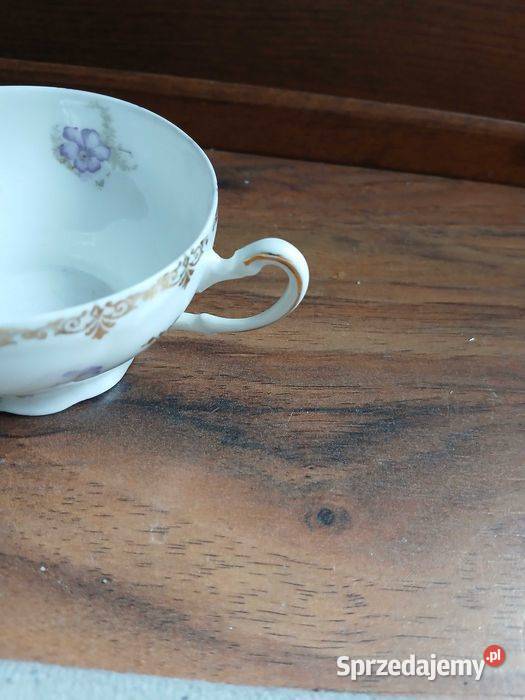 Stare duo porcelanowe KPM do kawy powojnik i Kraków