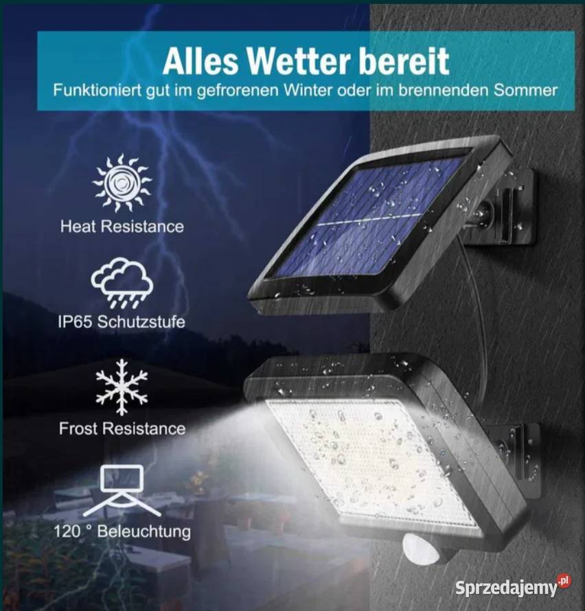 Lampa solarna kinkiet 118 LED 300 LM Pozostałe