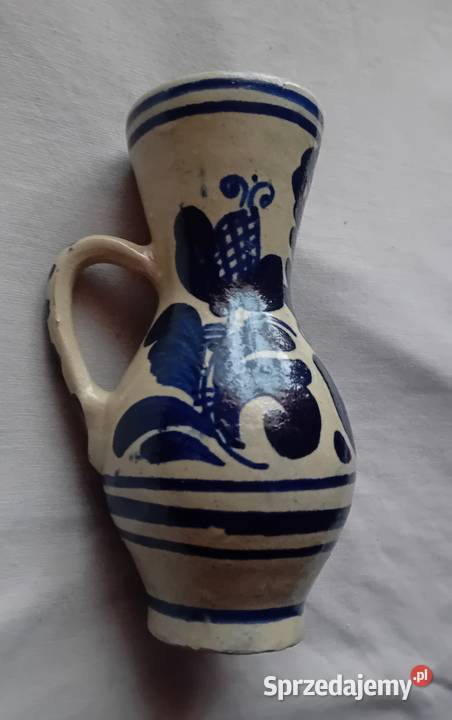 Ceramiczny dzbanek ręcznie zdobiony Korond wielkopolskie Koźminek