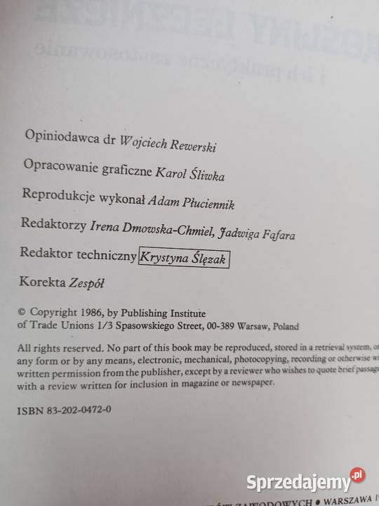 Rośliny lecznicze książki Warszawa księgarnia sprzedam