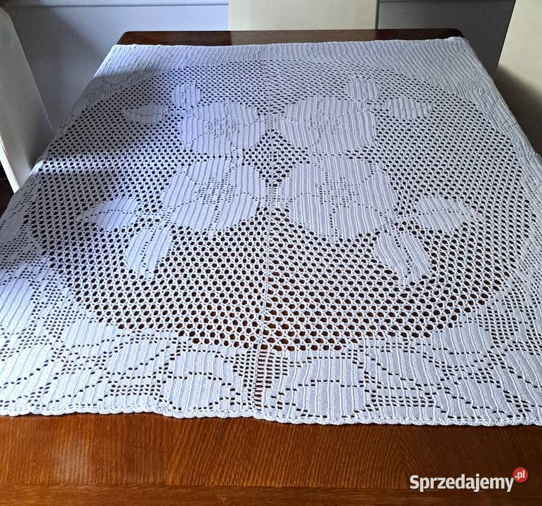 Serweta duża na szydełku rękodzieło NN1 biały Poznań