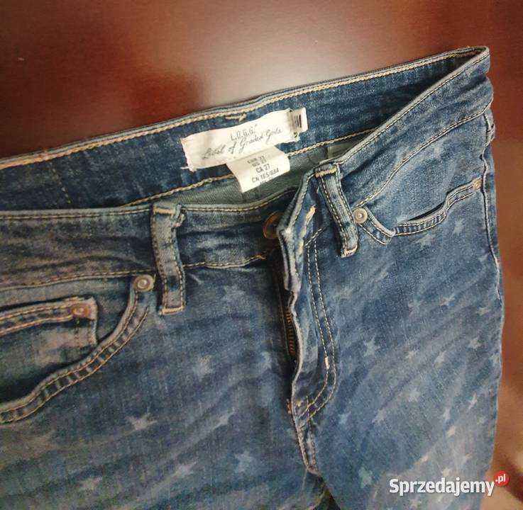 Spodnie jeansy w gwiazdki HM i 2x bluzka bez Warszawa