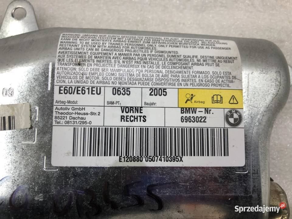 PODUSZKA DRZWI PRAWY PRZÓD 601190500C BMW E60