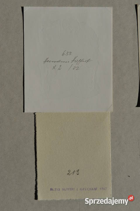 zbiór 6 exlibrisów Hermann Huffert lata 7080 dolnośląskie Wrocław