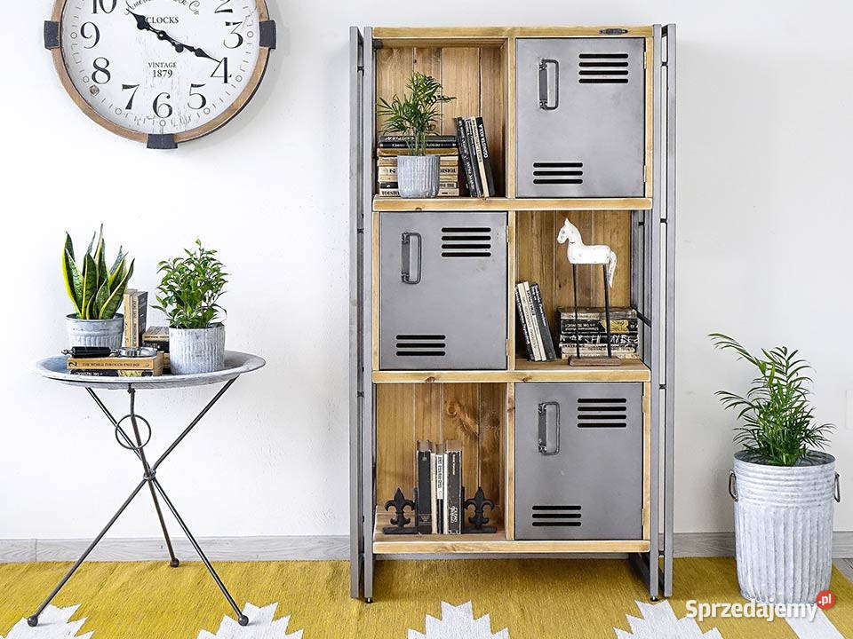 Regał industrialny metalowy loft STEEL WOOD 1 - producent