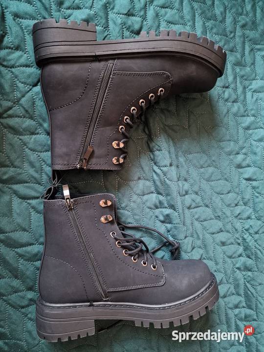 NOWE Botki damskie czarne klasyczne CLEVE dolnośląskie