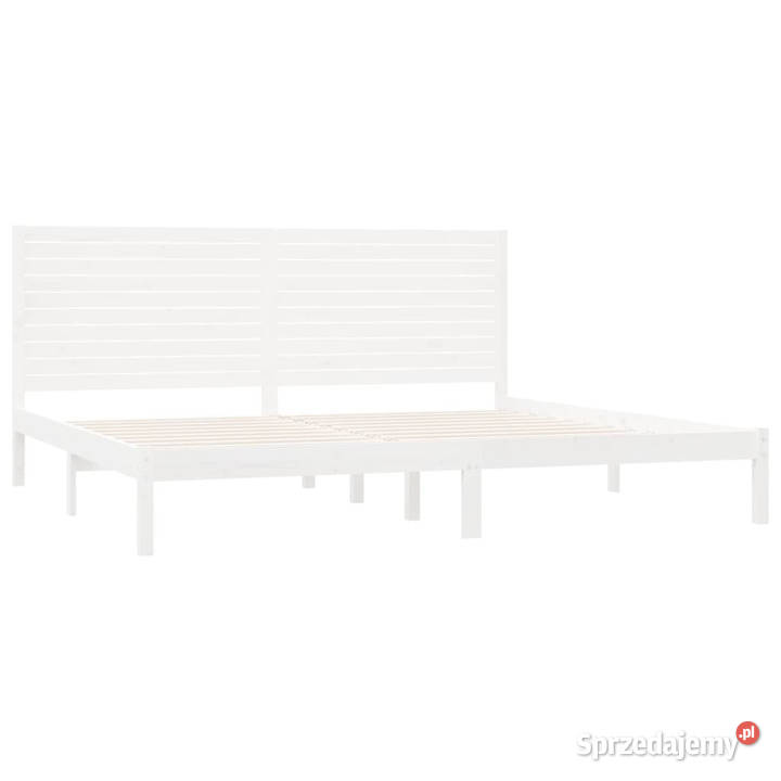 Rama łóżka biała lite drewno 200x200 WM3104629