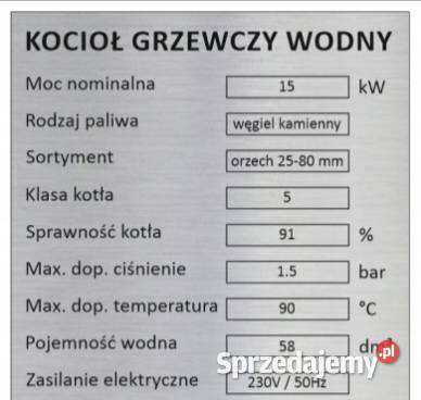 Piec na ekogroszek 15 kW trzyletni plus cała dolnośląskie Syców