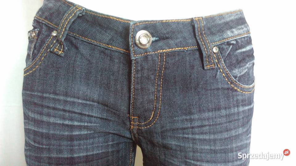 SPODNIE Rybaczki damskie KOLANO jeans r 3638 Do kolan Białystok