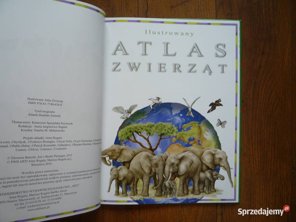 NOWA Ilustrowany Atlas Zwierząt Album Twarda zachodniopomorskie