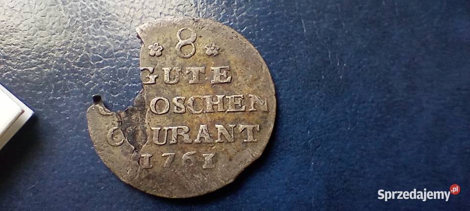 Stare monety 8 groszy 1761 Pomorze srebro Lesko