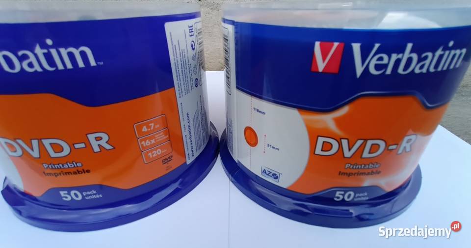 Płyty Verbatim DVDR Cake Box 50 sztuk Printable