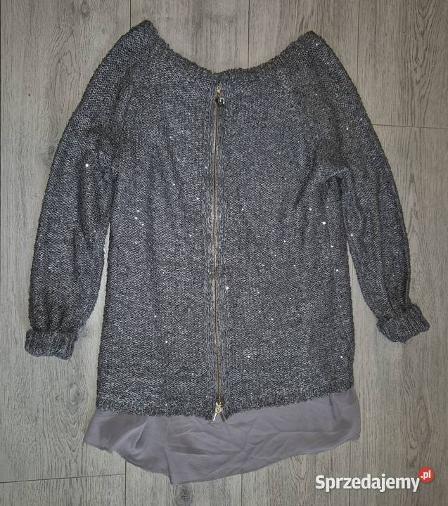 Sweter damski srebrna nitka 38M Łódź