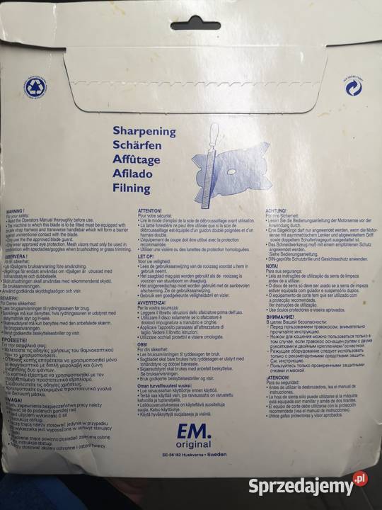 Nowa tarcza do trawy czterozębna Husqvarna Grass Części i akcesoria Warszawa