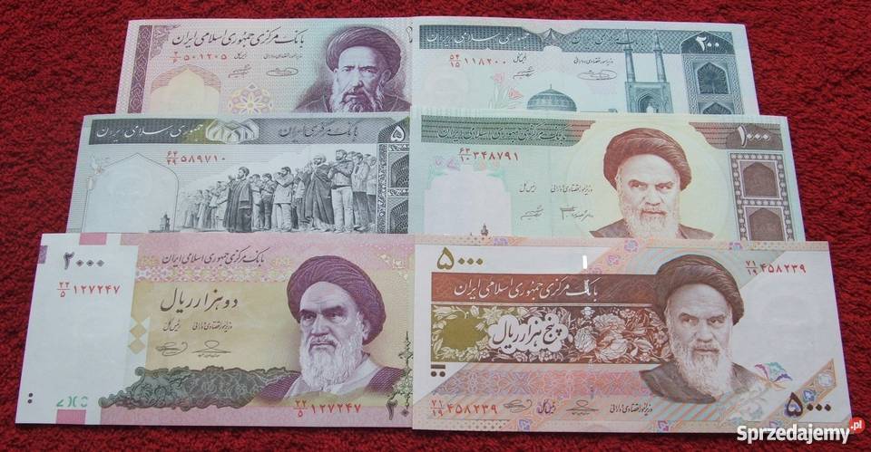 IRAN Kolekcjonerskie Banknoty Zestaw 6 sztuk UNC Katowice sprzedam