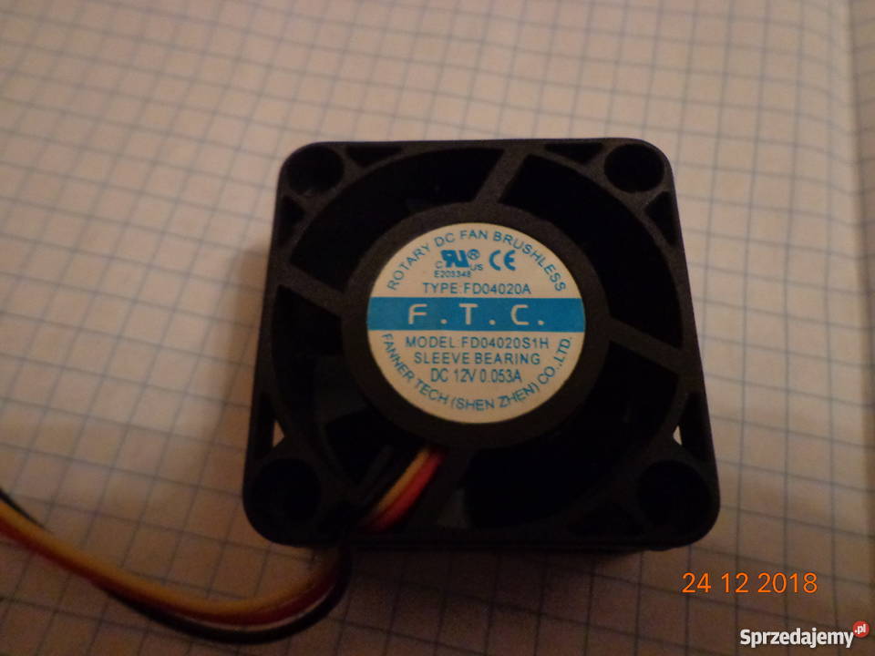 Wentylatory do elektroniki 40x40x20 mm 12V 3 Części i akcesoria łódzkie