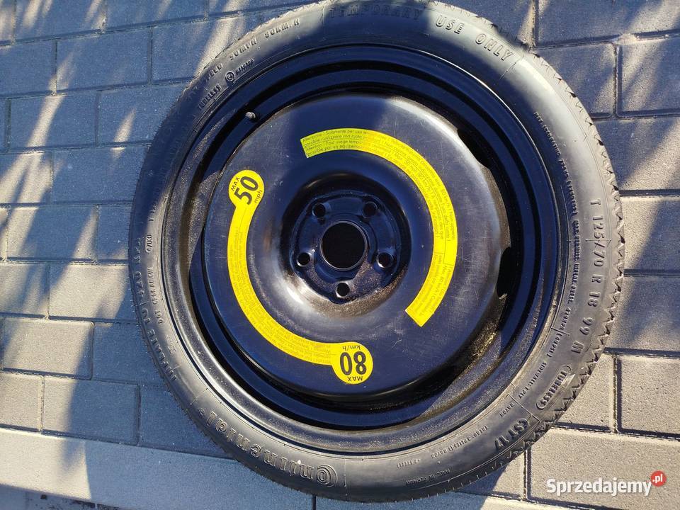 Dojazdówkakoło zapasowe Audi A3 8P R18 Pajęczno