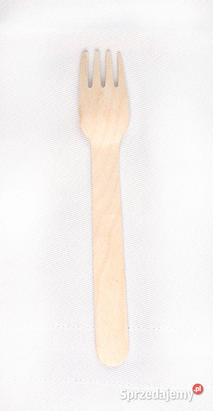 jednorazowe widelce z drewna eko widelce beżowy