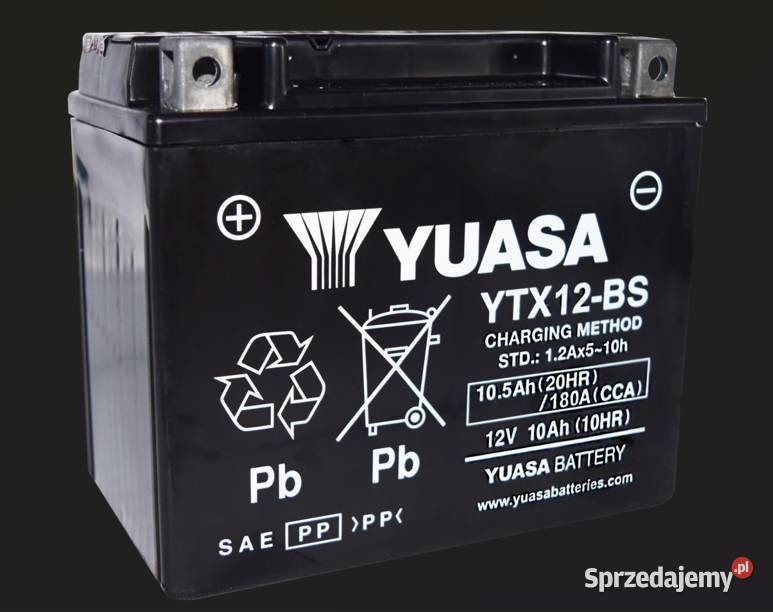 NOWY Akumulator motocyklowy YUASA YTX12BS AGM Konin