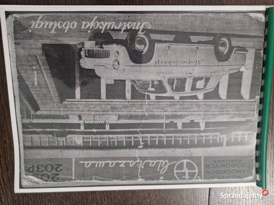 Instrukcja obsługi FSO Warszawa 203 203P Naprawa miękka sprzedam