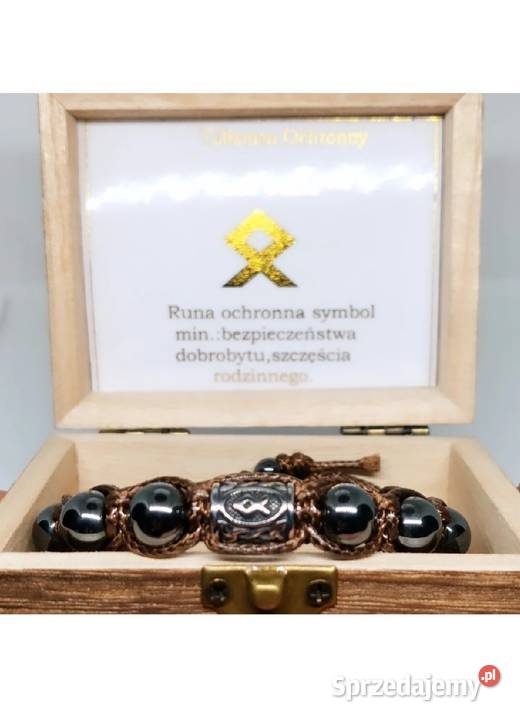 BRANSOLETKA RUNA ODALA WYBÓR STAL 316L KAMIEŃ