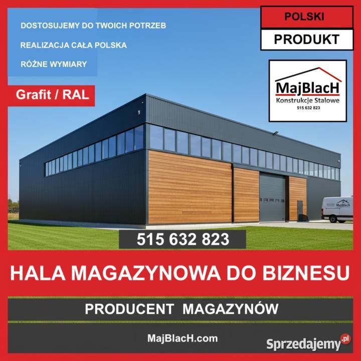 Garaż Blaszany Jednospadowy GRAFITOWYZłoty Dąb 240zł/m2 łódzkie Bełchatów sprzedam