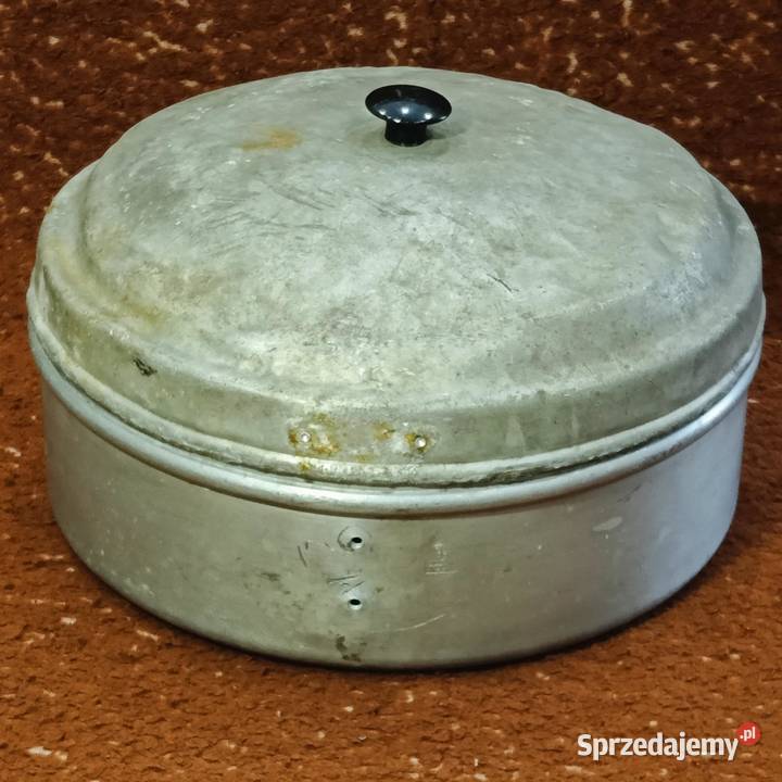 Aluminiowy chlebak z cz PRL Myszkowska Fabryka Łódź