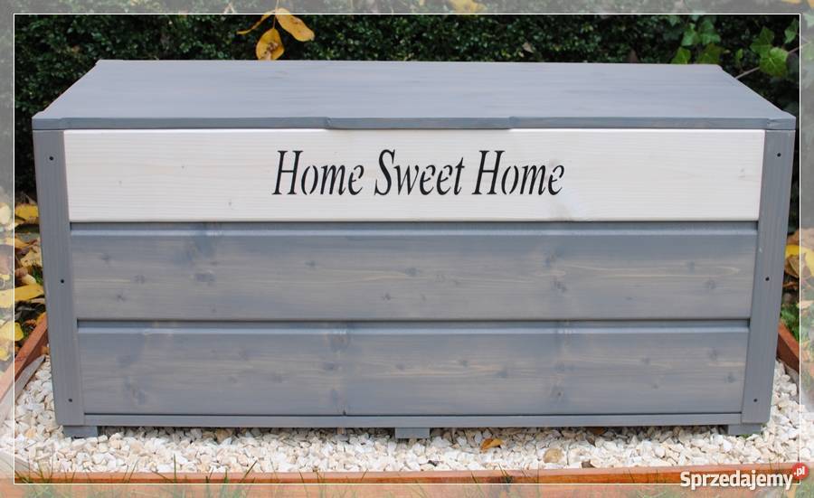 Drewniany kufer ogrodowy skrzynia Home Sweet