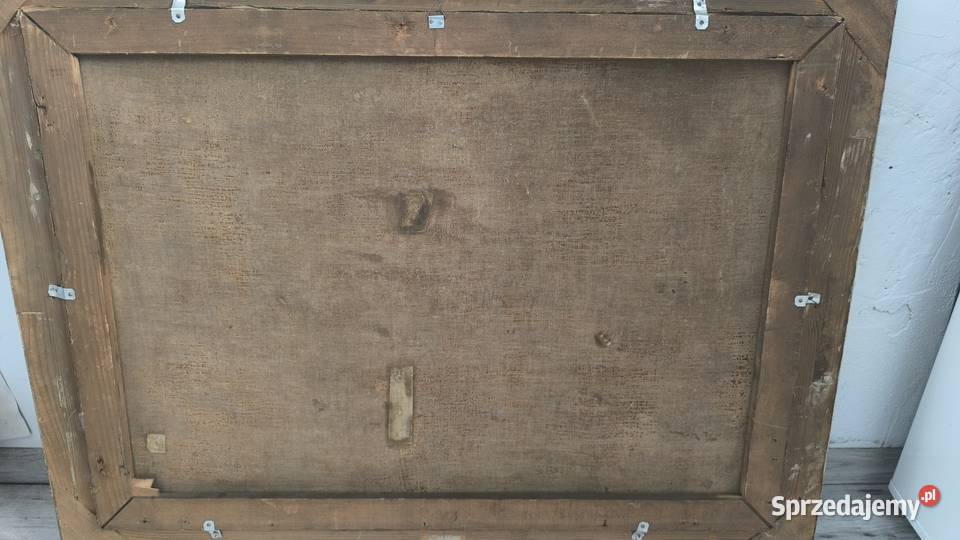 Piękny stary oryginalny obraz olejny sygnowany Łódź